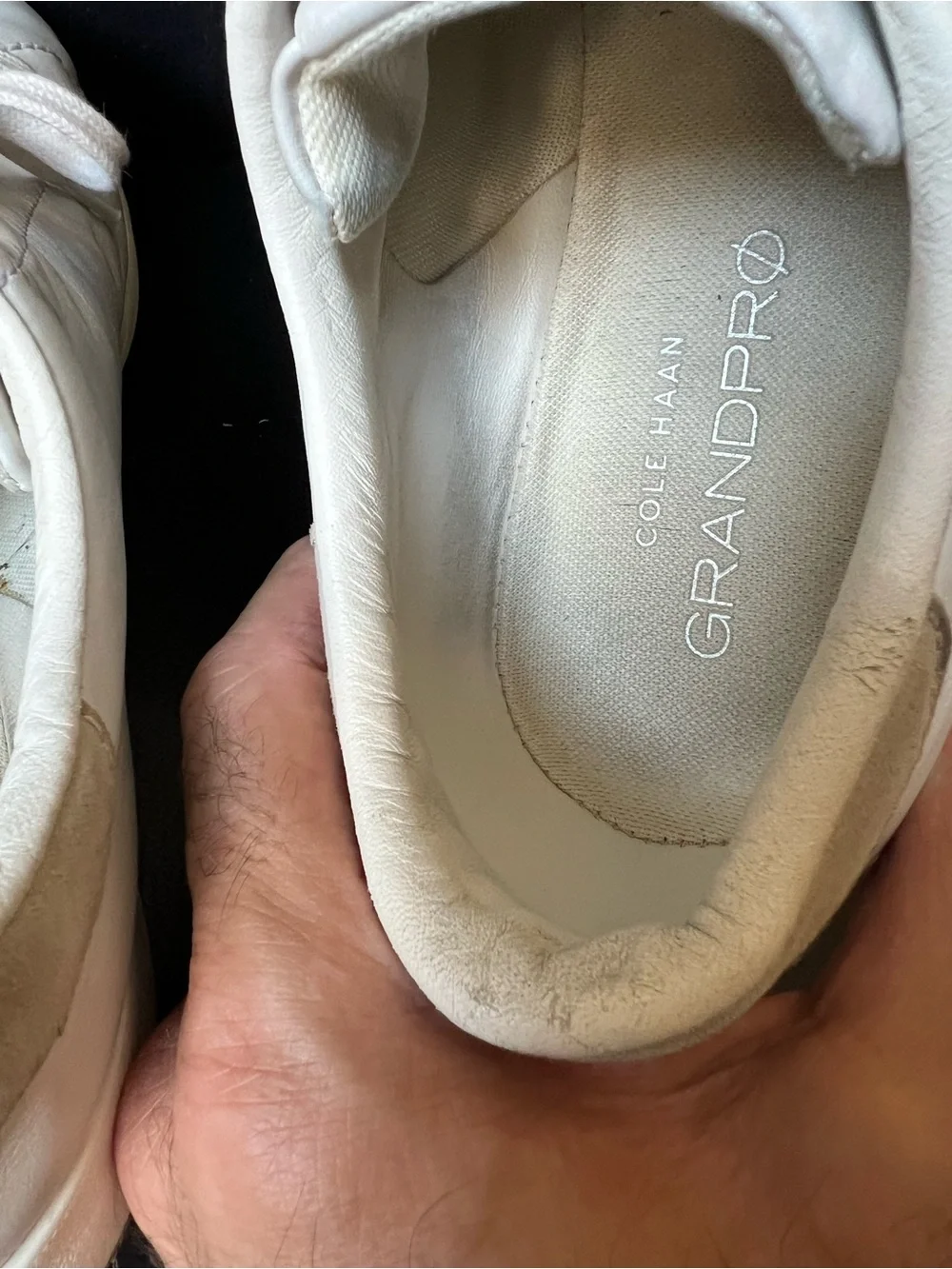 Men’s Cole Haan White Leather Lace-Up Sneakers GrandSeries EUC